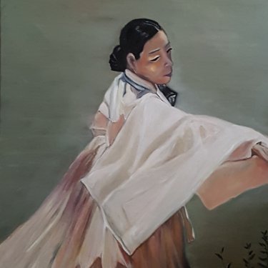 La danseuse dans le vent – huile, 60×80 cm (2017)