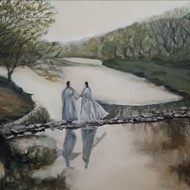 Romance au printemps – acrylique, 65×50 cm (2016)