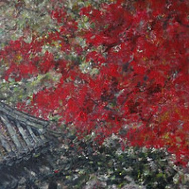 Changdeokgung Palace at Seoul – acrylic, 40×80 cm (2014)