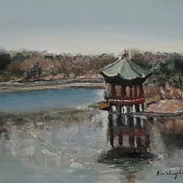 Pavilion – oil, 30×24 cm (2017)