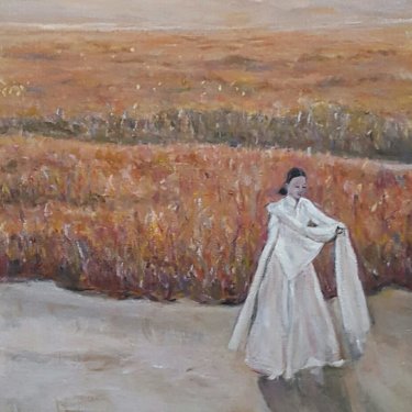 117 La danseuse au matin calme, acrylic, 40×30 cm (2017) 