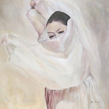The veiled woman – acrylic, 70×70 cm (2014)