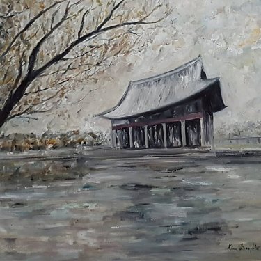 111 Seoul in winter, acrylic, 50×50 cm (2018)