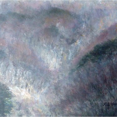 La forêt de Yongmunsa – acrylique, 50×40 cm (2014)