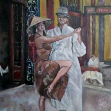 Le moine dansant le tango – acrylique, 60×80 cm (2015)