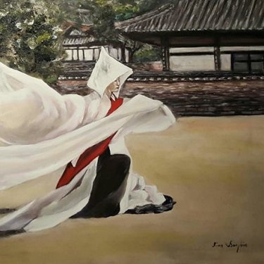 The Buddhist dance – acrylic, 100×50 cm (2015)