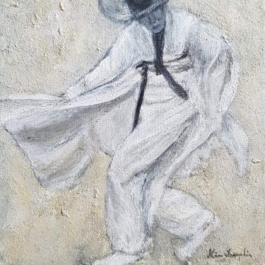 Le danseur dans tous ses élans – acrylique, 25×30 cm (2020)