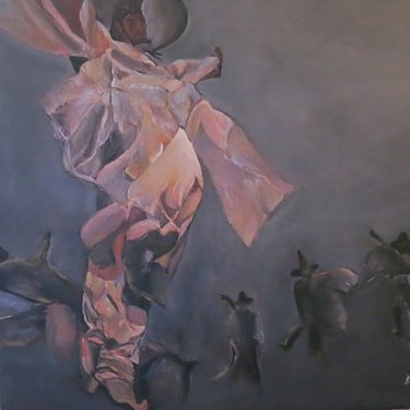 Les danseurs – acrylique, 80×70 cm (2014)